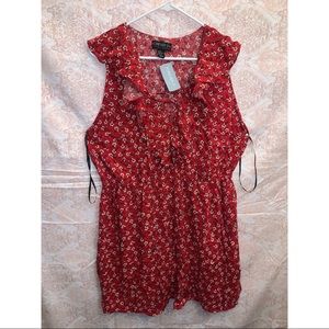 Forever 21 Plus Red Floral Dress